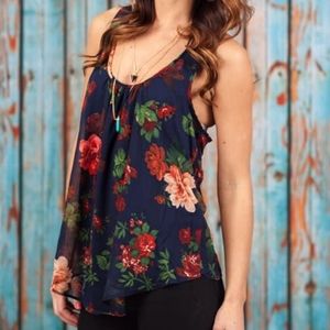 Printed cross-back tank
